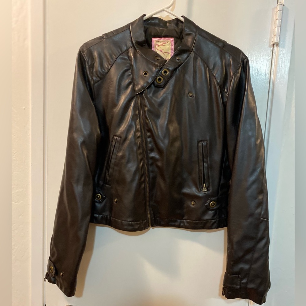 Faux Leather Jacket like new size L